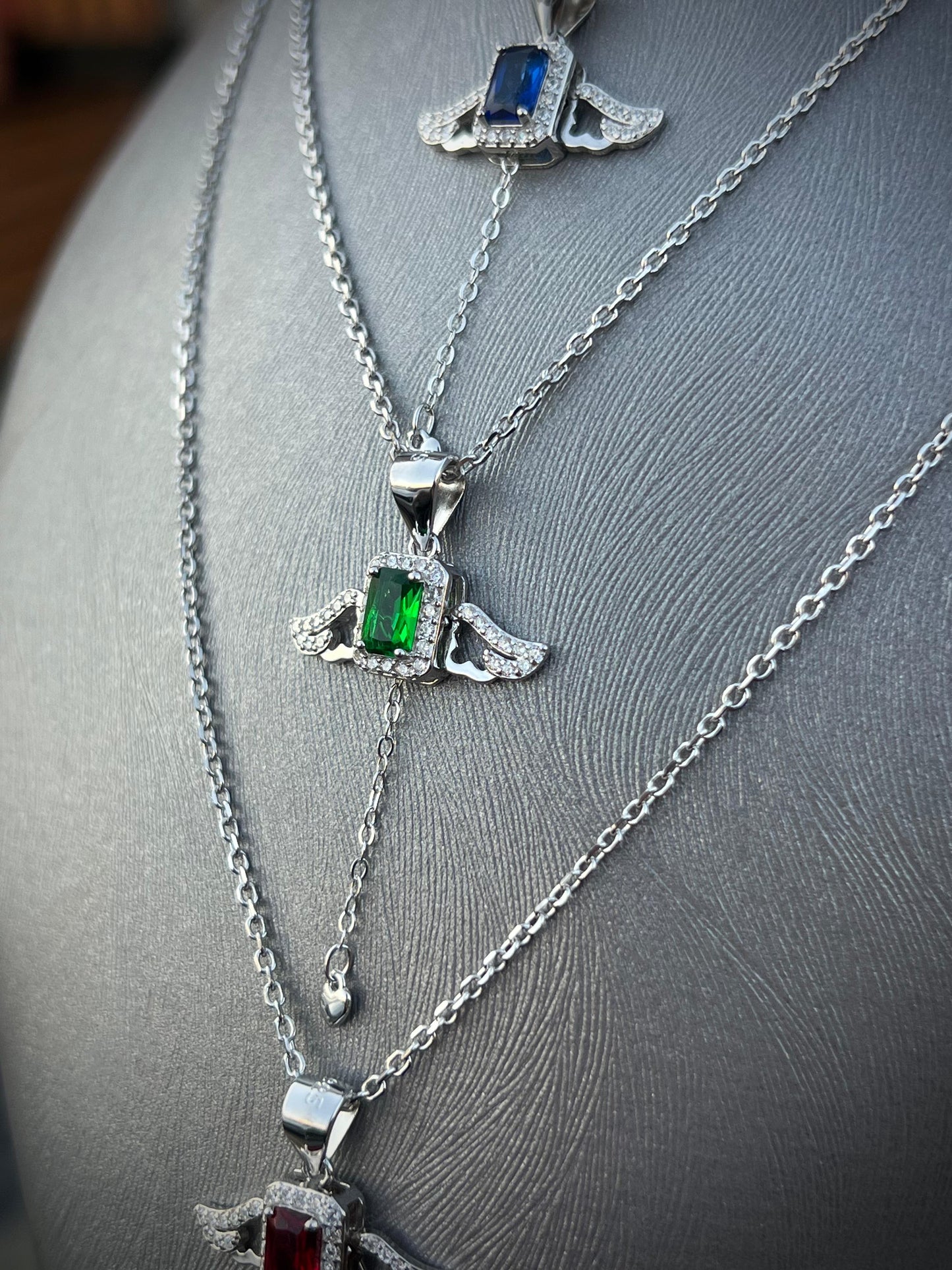 Winged Necklace -sterling Silver-925s