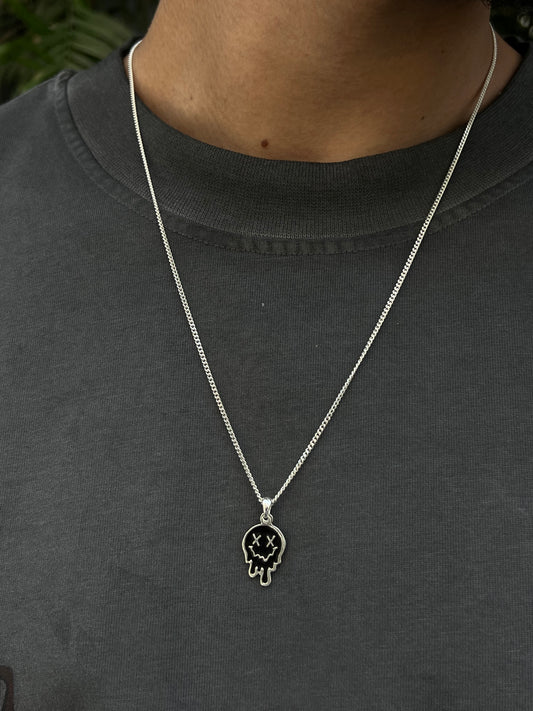 Drip Dead Smile Necklace for Men's Sterling Silver 925s