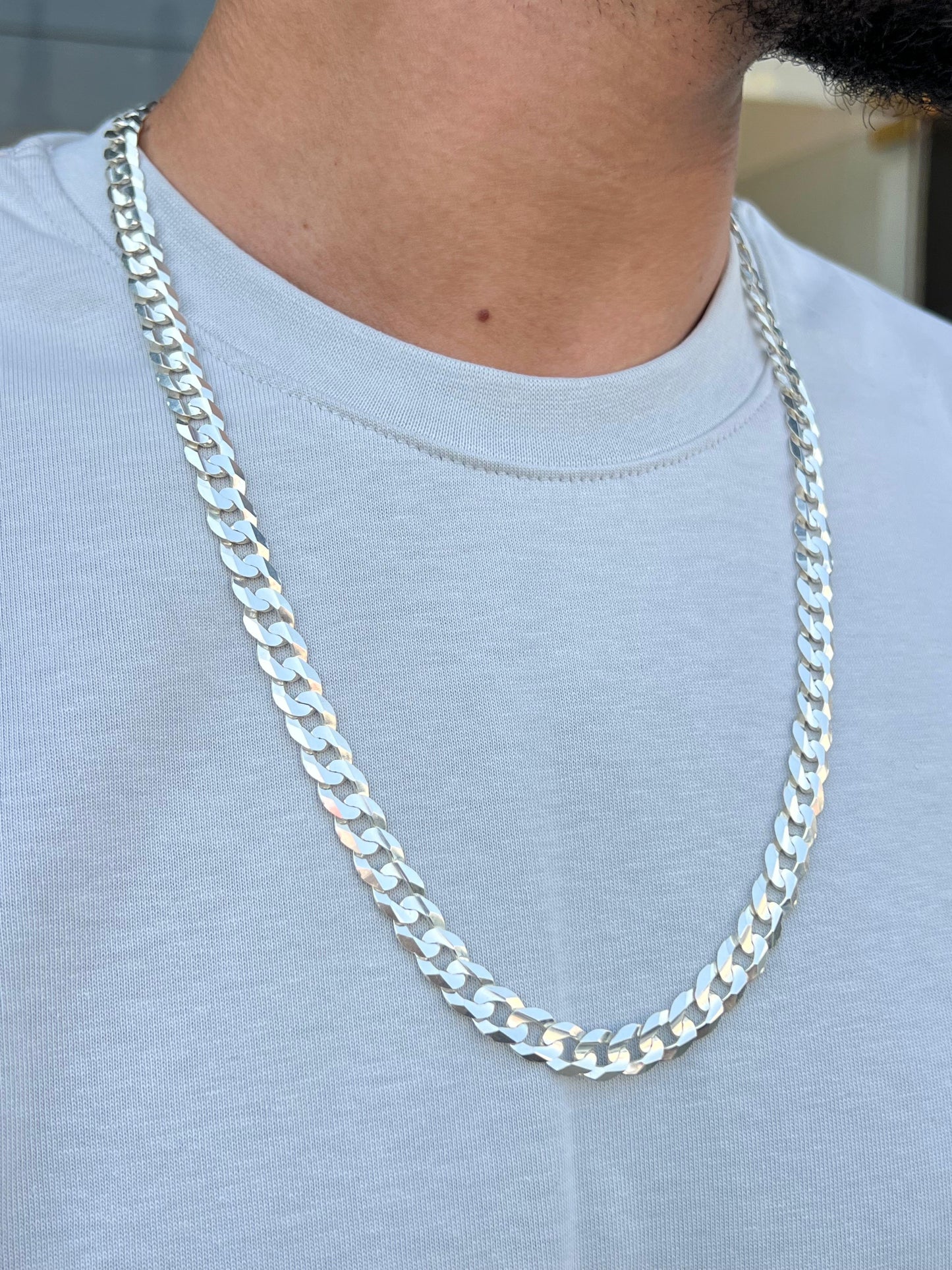 Thick Grommet Necklace For Men Sterling Silver - 925