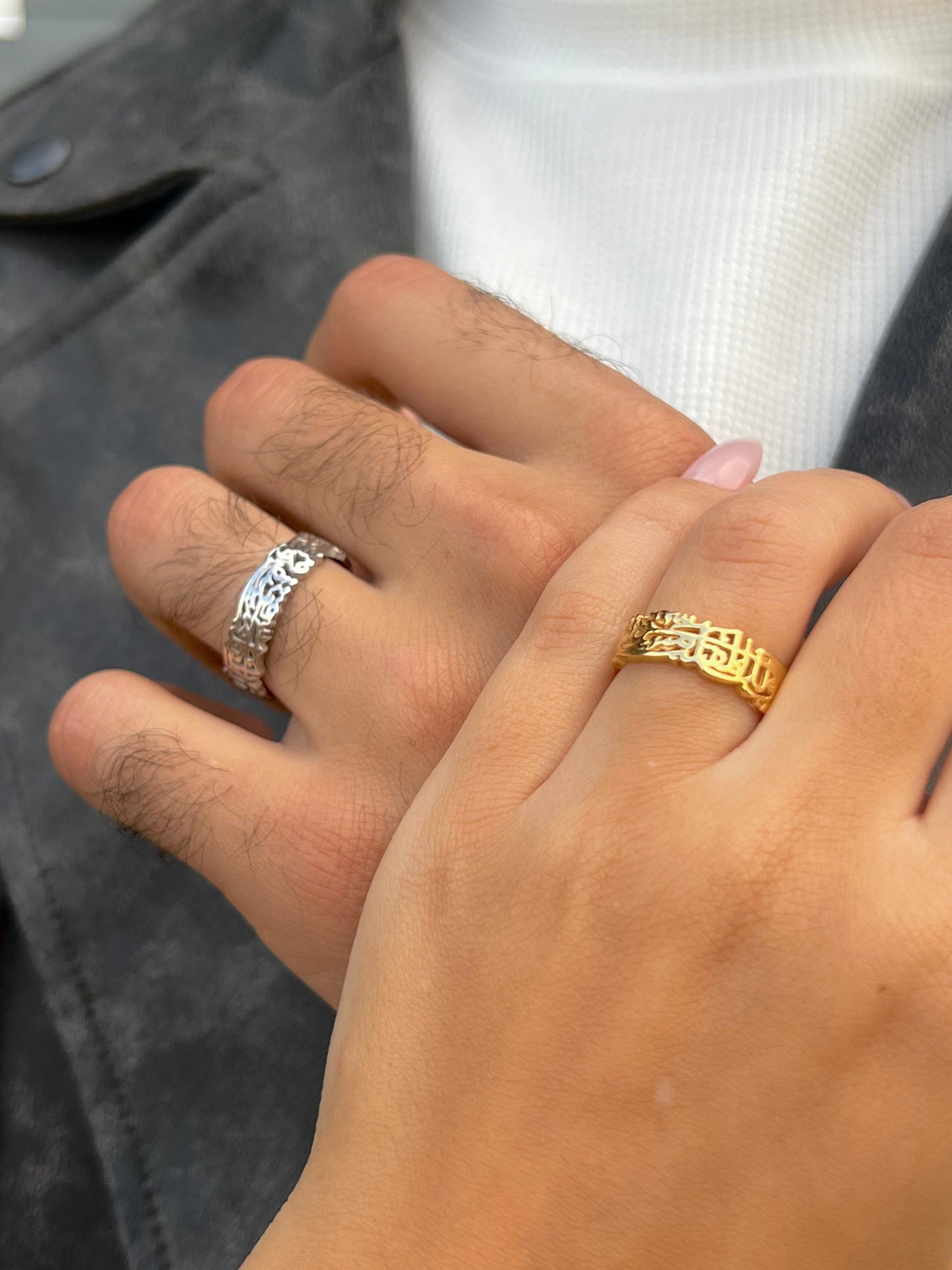 Premium-Thick Couple Band Ring - 925Silver-7mmولك فى القلب مستقر ومقام)؛)