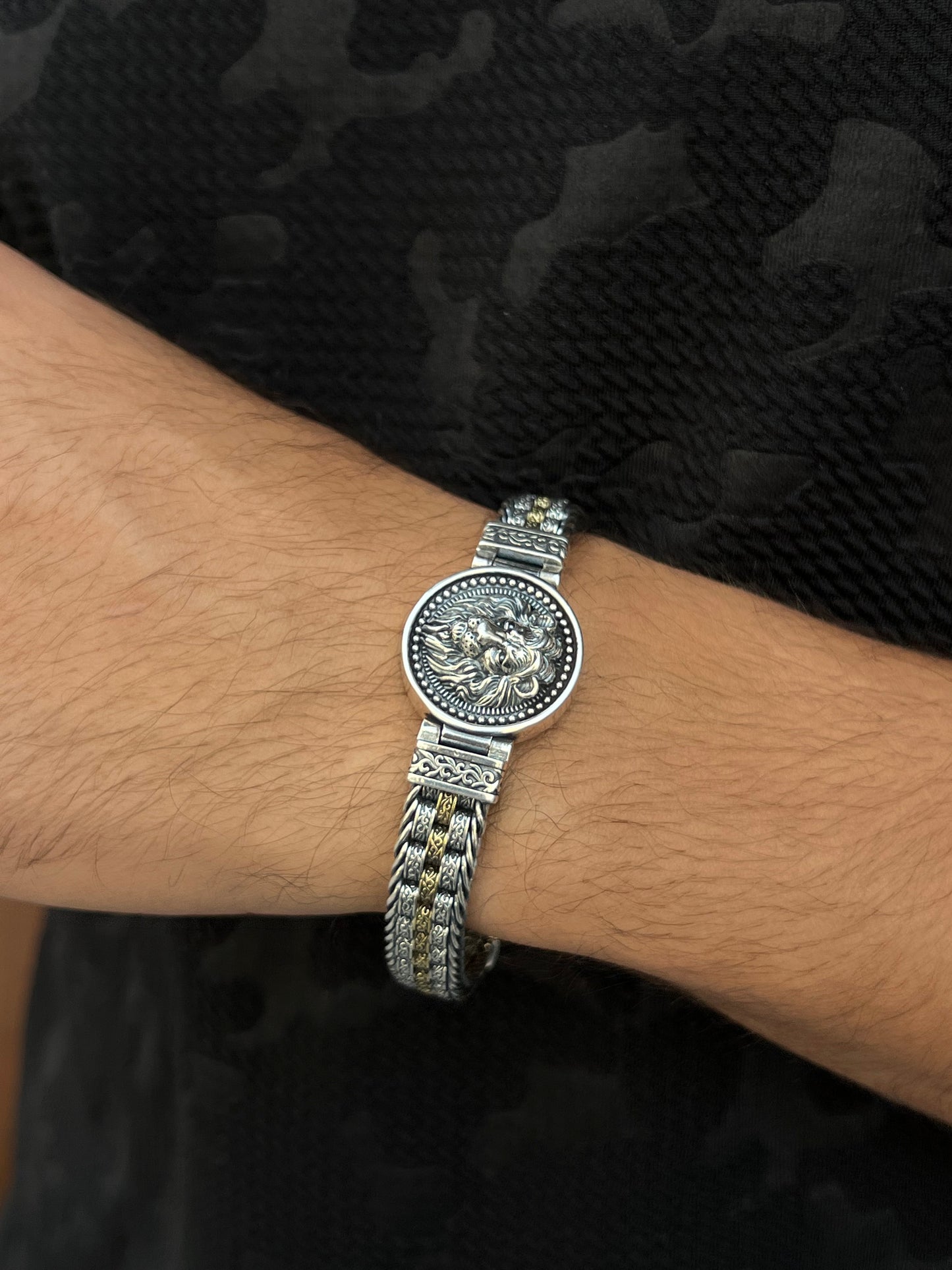 Massive Iconic Lion King Bracelet S925 Sterling Silver for men