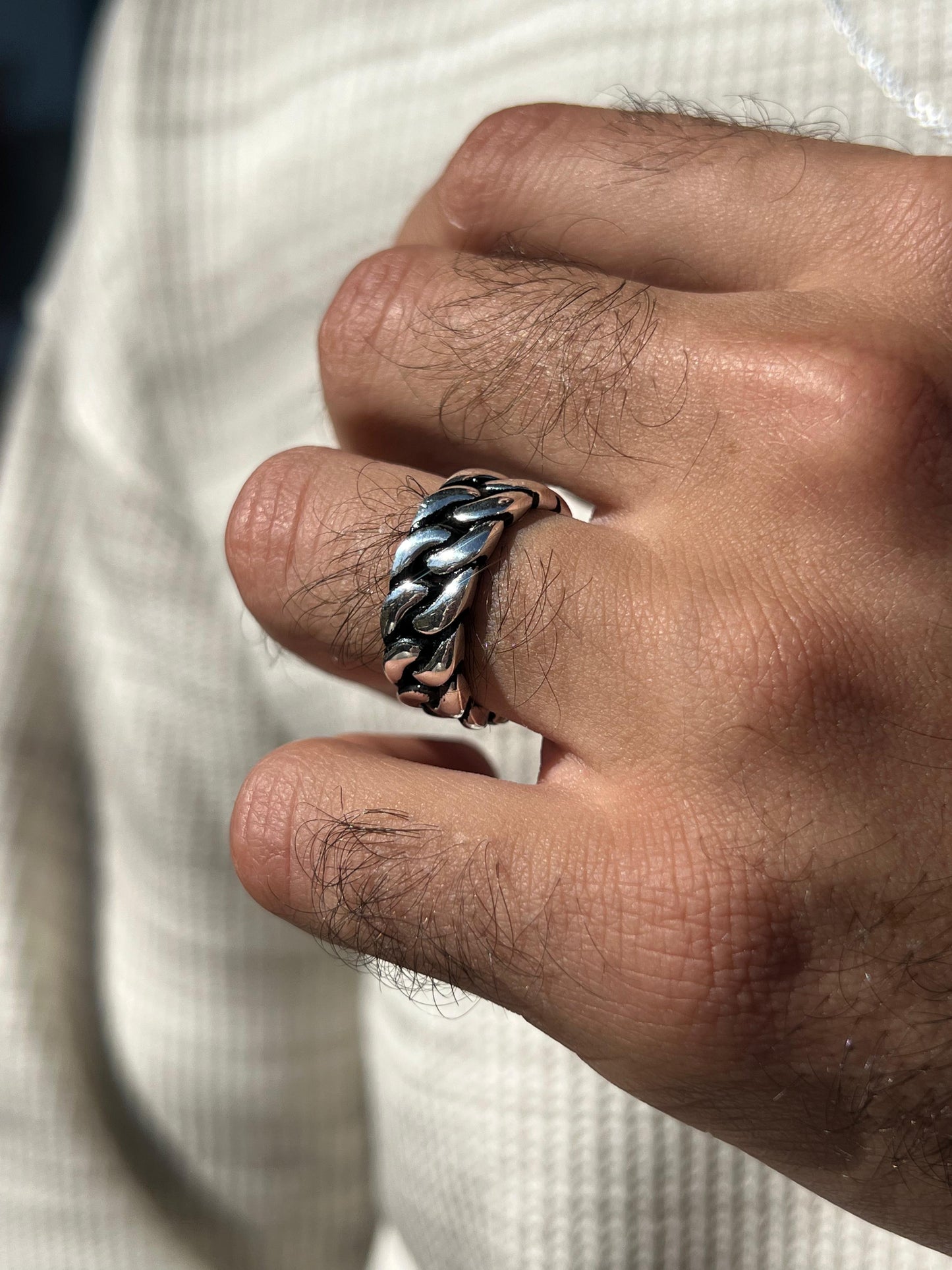 9mm-Thick Grommet band Ring -for Men's Sterling Silver 925s-