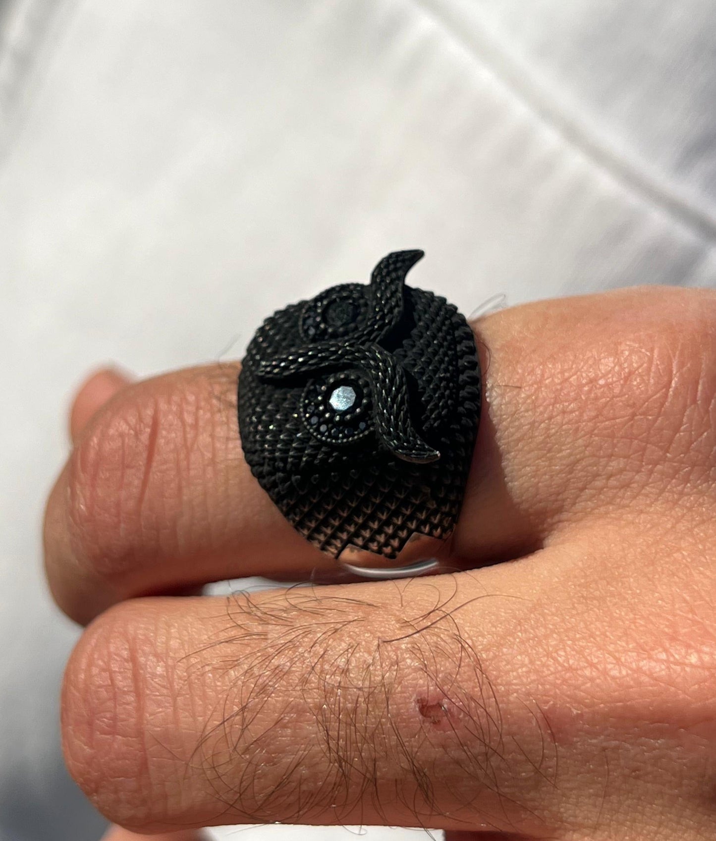 ⚠️Rare Piece-Black Owl Ring -Sterling Silver 925s