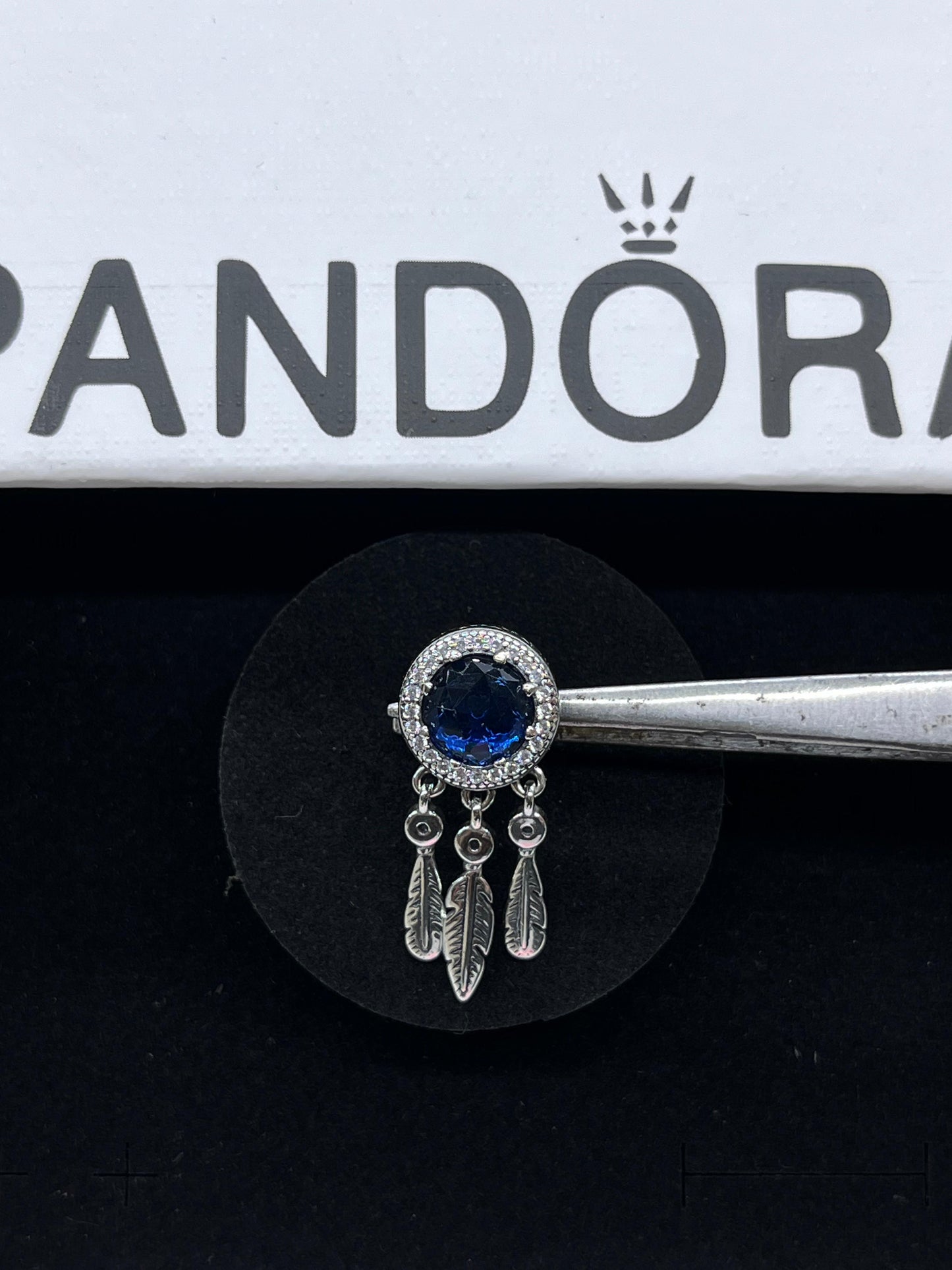 Blue Sparkling Dream catcher Sterling Silver925-Charm✨