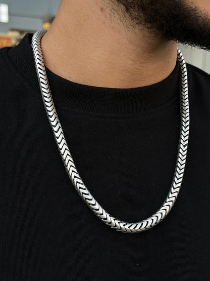 Arrow Flow Necklace for Men's Sterling Silver 925s-60cm-8mm