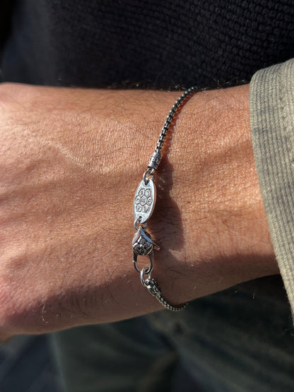 Cubic Chain S925 Sterling Silver Bracelet (20cm-2mm)