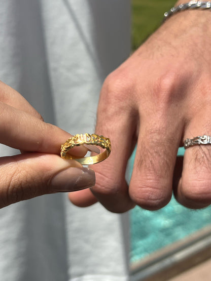 Slim Couple Band Ring - 925Silver- 5mm
 (لقد جمعنا الحب فمن يفرقنا)