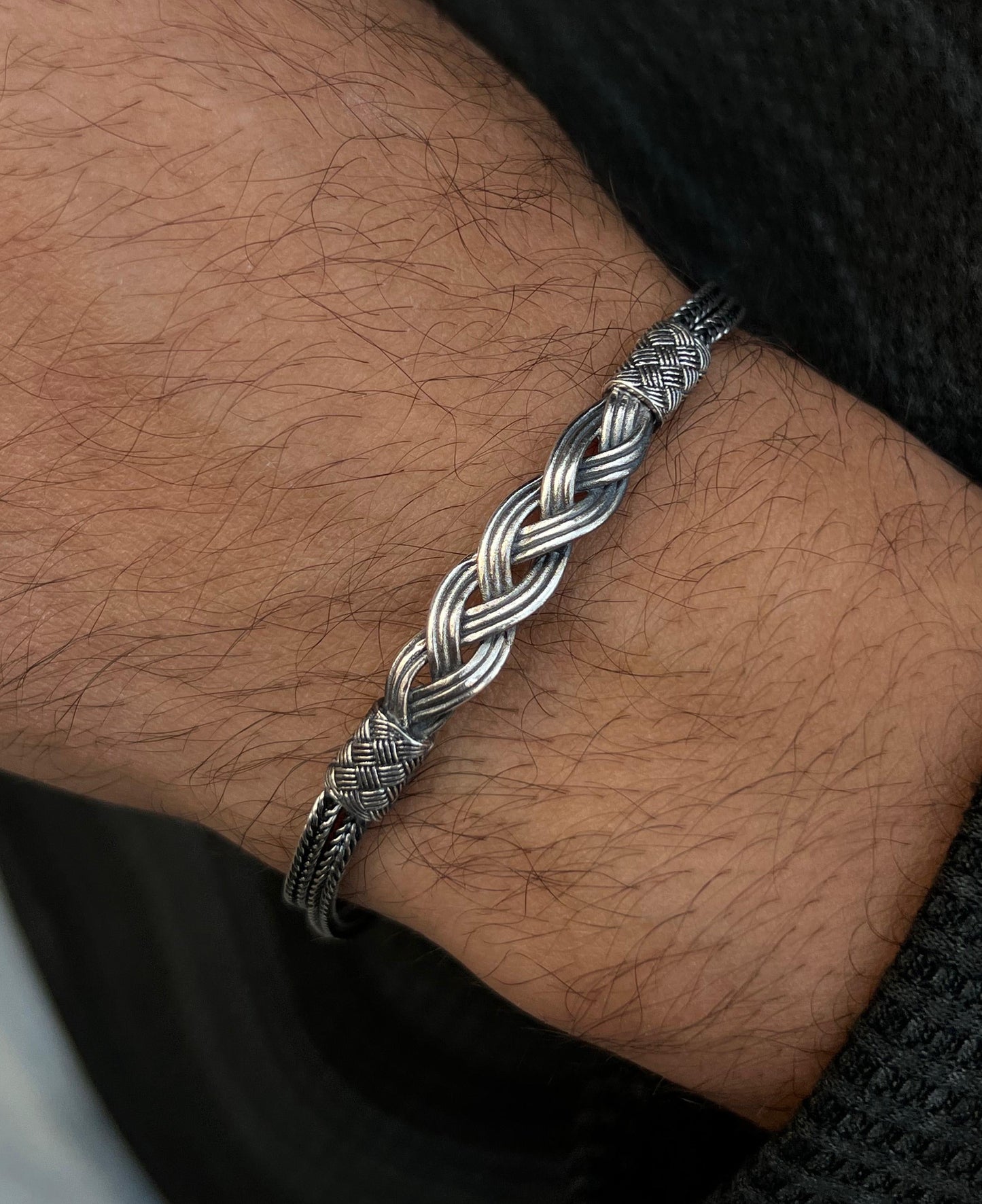 VTG Bracelet in Sterling Silver 925s-(19cm+3,5cm)