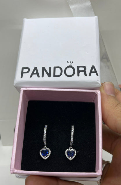 -Sparkling Halo Heart Hoop Earrings💞