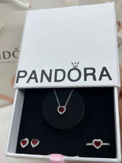 Heart Trio Set -Italian Silver 925