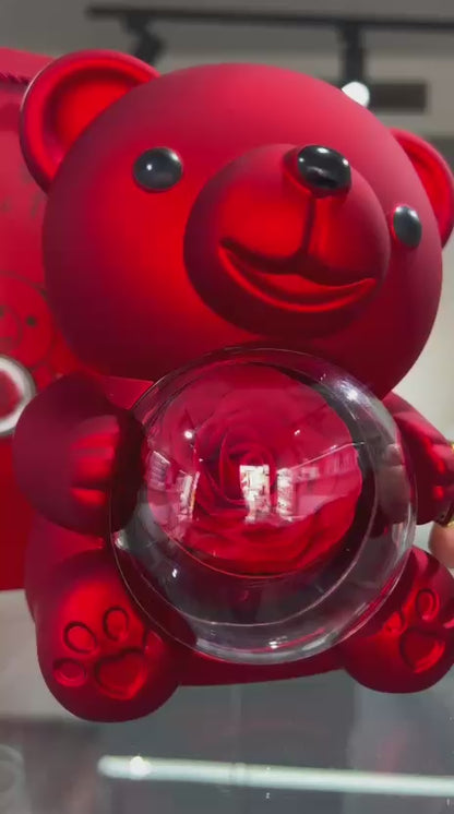 Cute Teddy Bear (Set) Gift Box -Natural Rose🧸